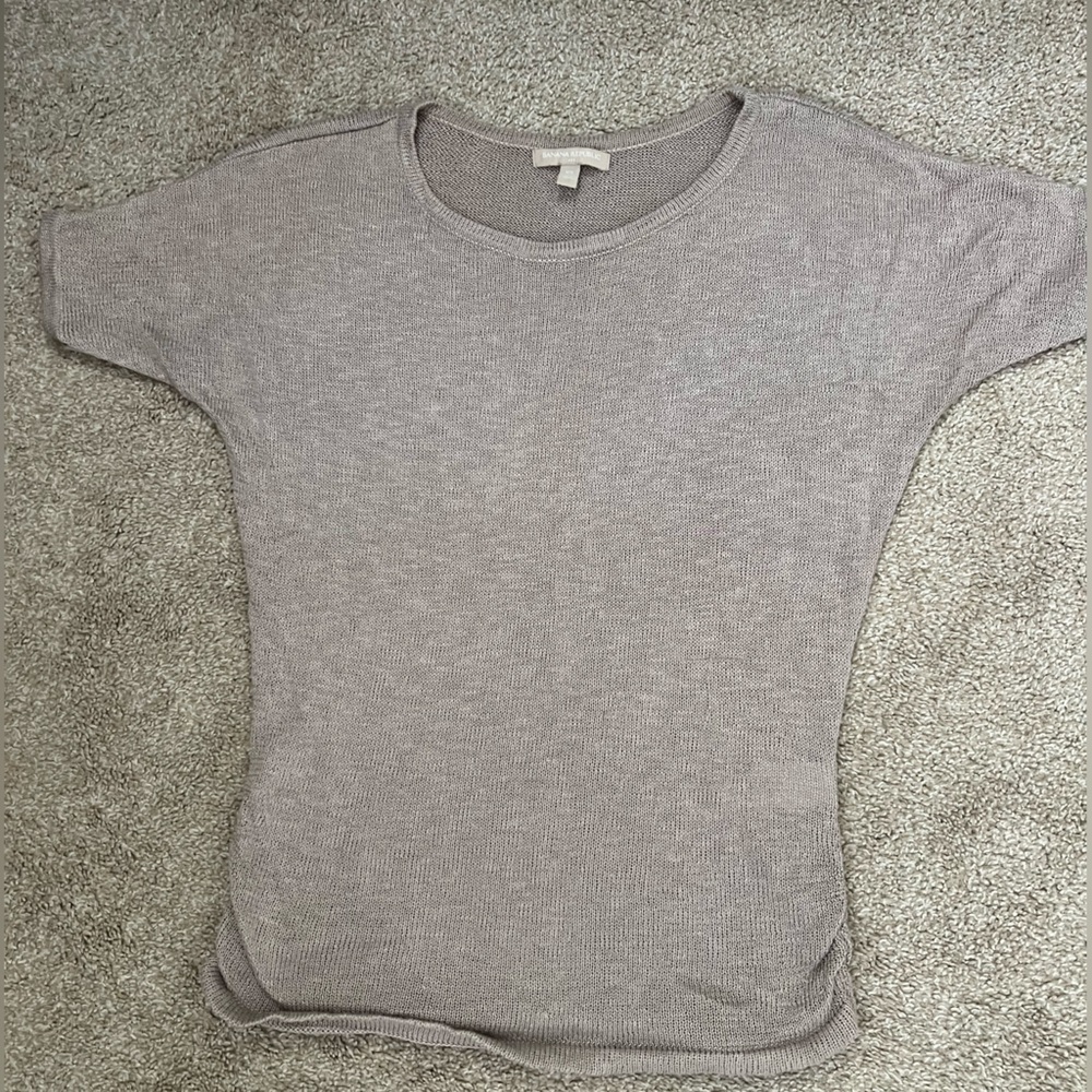 Banana Republic Taupe Knit Short Sleeve Top